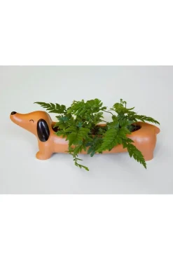 Sale Kikkerland Tuinaccessoire Daisy The Dachshund Planter mid brown