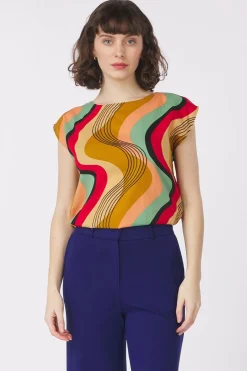 Sale King Louie Blouse Selly Top Falaise Harvest Yellow