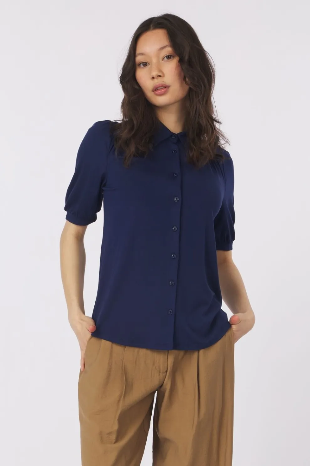 Best King Louie Hemd Carina Blouse Viscose Light Otter