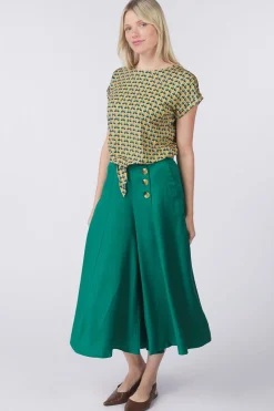 Discount King Louie T-Shirt Aria Knot Top Nova Nile Green