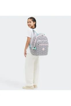 New Kipling Dagrugzak Seoul Lap 27l Geo Shell