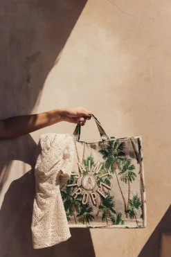 Strandtas Cabas Class Palmier St Tropez-Kiwi Sale