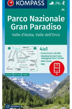 Boek Gran Paradiso Np 86 Gps Wp Valle D' Aosta D/I/E +Ag-KOMPASS New