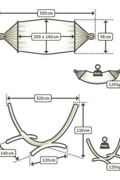 Chillounge Set Polycotton + Wooden Stand-La Siesta Clearance