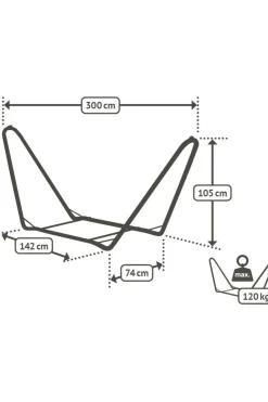 Discount La Siesta Staander Hangmat Chillounge black
