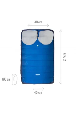 Sale Lafuma Slaapzak Nunavut Double AZUR BLUE