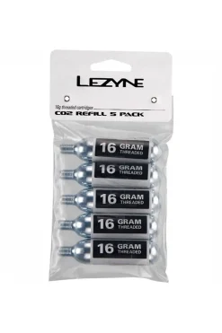 Outlet Lezyne Onderhoud 16g CO2 Cartridge 5 Pack silver