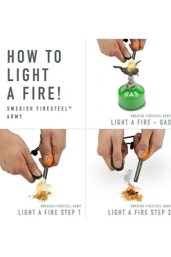 Hot Light My Fire Vuur Firesteel Army black