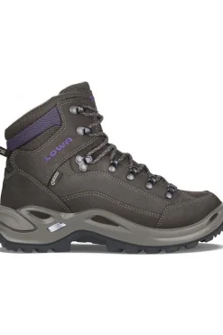 Best LOWA Wandelschoen Renegade Mid Gore-Tex Dark Brown/Aubergine