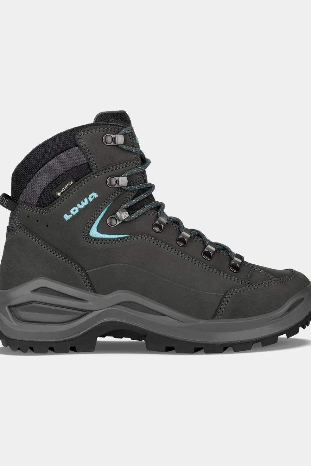 Clearance LOWA Wandelschoenen Renegade Evo Gore-tex Mid Asphalt/Turqoise