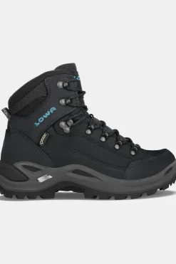New LOWA Wandelschoenen Renegade Gtx Mid Ws Asphalt/Turquoise