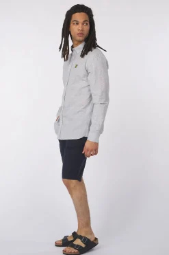 New Lyle & Scott Hemd Linen Blend Oxford Legacy Green Mercurial