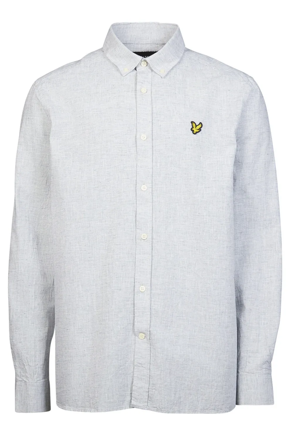 New Lyle & Scott Hemd Linen Blend Oxford Legacy Green Mercurial
