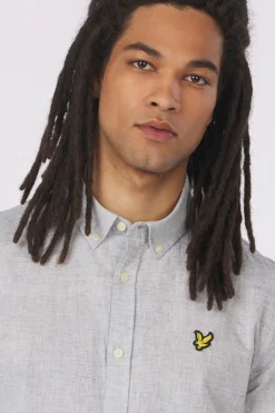New Lyle & Scott Hemd Linen Blend Oxford Legacy Green Mercurial