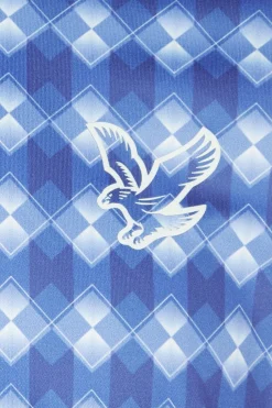 Clearance Lyle & Scott Polo Printed Argyle Now Blue