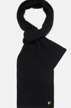 Clearance Lyle & Scott Sjaal Racked Rib True Black