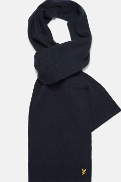 New Lyle & Scott Sjaal Racked Rib Dark Navy
