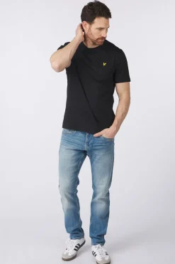 Clearance Lyle & Scott T-Shirt Scottish Hills Graphic Graphics Denim Shade Fresh