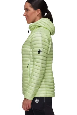 New Mammut Donsjas Aenergy In Hooded Jacket Women Lime Green