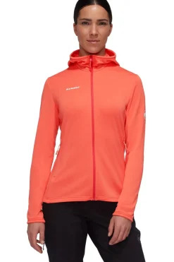 Discount Mammut Fleece Aconcagua Light Ml Hooded Jacket Women Peach