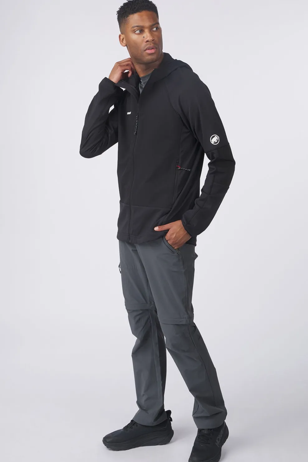 Online Mammut Fleece Massone Ml Hooded Jacket Black