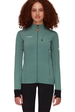 Outlet Mammut Fleece Taiss Light Ml Jacket Women Dark Jade-Black