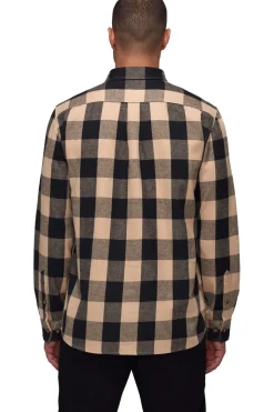 Hot Mammut Hemd Tamaro Longsleeve Shirt Men Sand Brown/Black