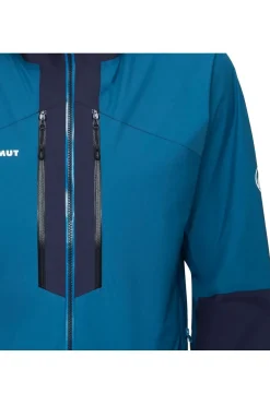 Online Mammut Regenjas Taiss Hs Hooded Jacket Men Deep Ice-Marine