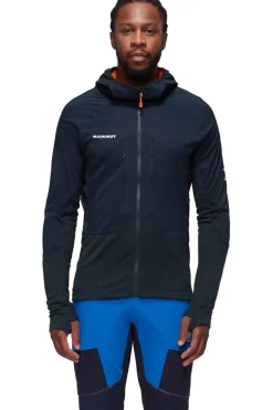 Discount Mammut Softshell Jas Eiger Nordwand Ml Hybrid Hooded Jacket Men Navy Blue
