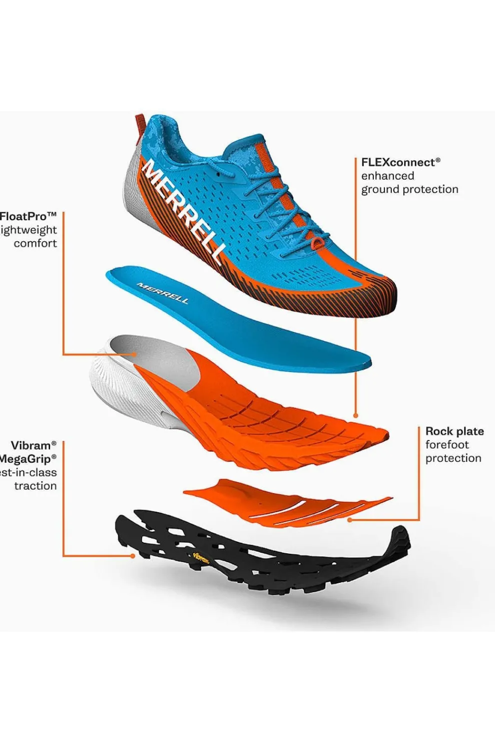 New Merrell Trailschoenen Agility Peak 5 Peach/Spray