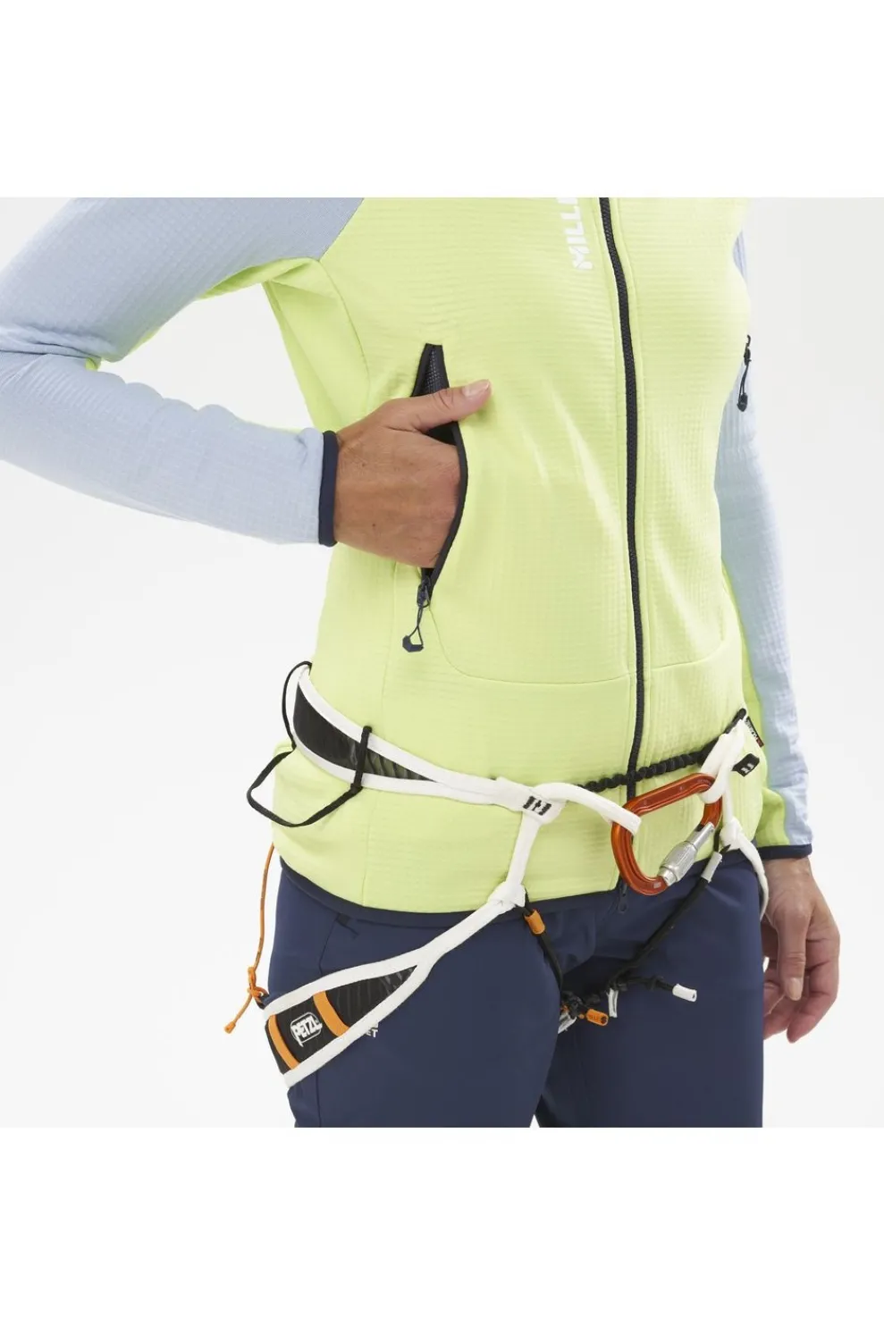 Online Millet Fleece Fusion Grid H W Lime Green/Light Grey