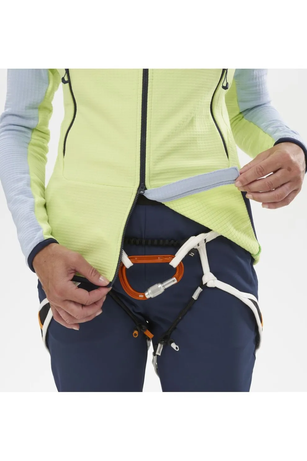 Online Millet Fleece Fusion Grid H W Lime Green/Light Grey