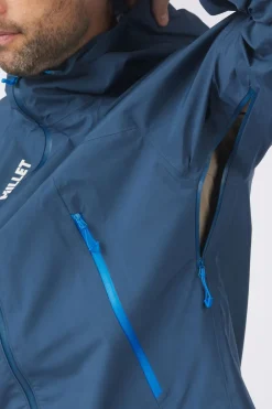 Online Millet Regenjas Seneca 3L Gore-Tex Dark Denim