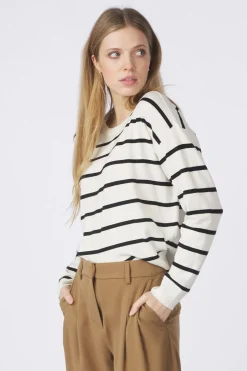 Clearance MSCH Copenhagen Trui Mschmaura Rachelle white/black