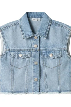 New Name It Bodywarmer Nkfanna Sl Vest 4233-Ap D Light Blue Denim