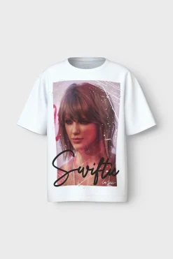 Clearance Name It T-Shirt Nfkdusan Tswift Ss Nreg Top Box Sky Cloud Dancer