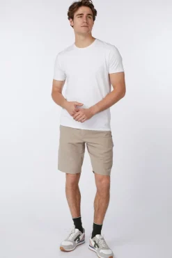 Short Shorts With Linen Garment Dyed-No Excess Online