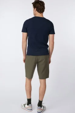 Clearance No Excess Short Shorts With Linen Garment Dyed dark blue