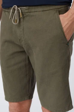 Clearance No Excess Short Shorts With Linen Garment Dyed dark blue