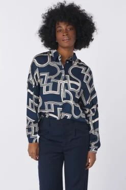 Sale Numph Hemd Letty Loose Dark Sapphire