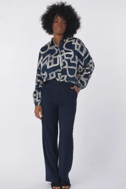 Sale Numph Hemd Letty Loose Dark Sapphire