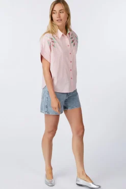 Hot Numph Hemd Ulla Light Blue Bleach