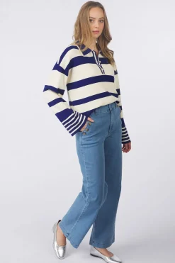 Outlet Numph Jeans Amber W. Buttons Long Blueprint