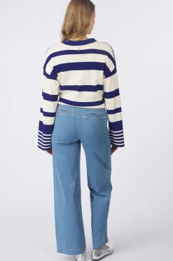 Outlet Numph Jeans Amber W. Buttons Long Blueprint