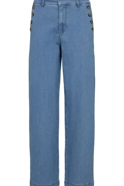 Outlet Numph Jeans Amber W. Buttons Long Blueprint