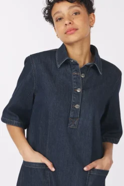 Fashion Numph Jurk London Dark Blue Denim