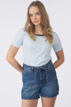 Outlet Numph T-Shirt Lira Medium Blue Denim