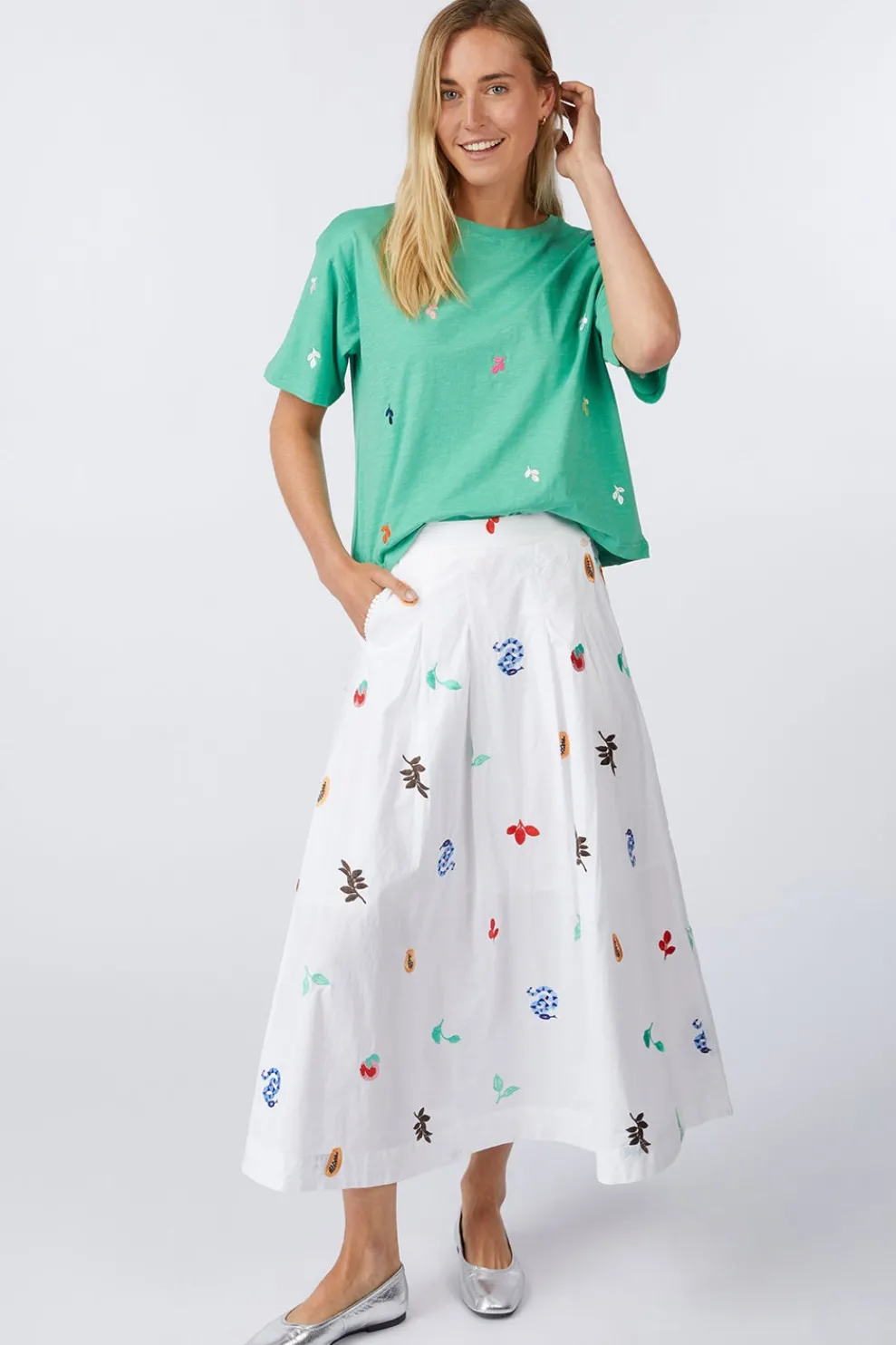 Hot Numph T-Shirt Mirello Boxy Bright White