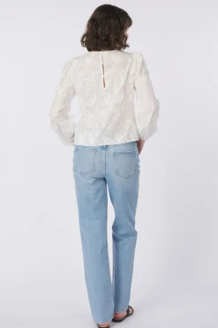 Clearance Object Blouse Mya Light Blue Denim