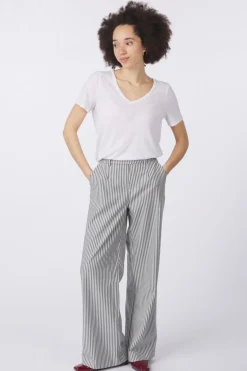 New Object Broek lisa Cloud Dancer W Sky Captain